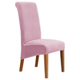 Housses de chaises hautes velours rose