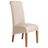 Housse de chaise haute grand dossier losange beige