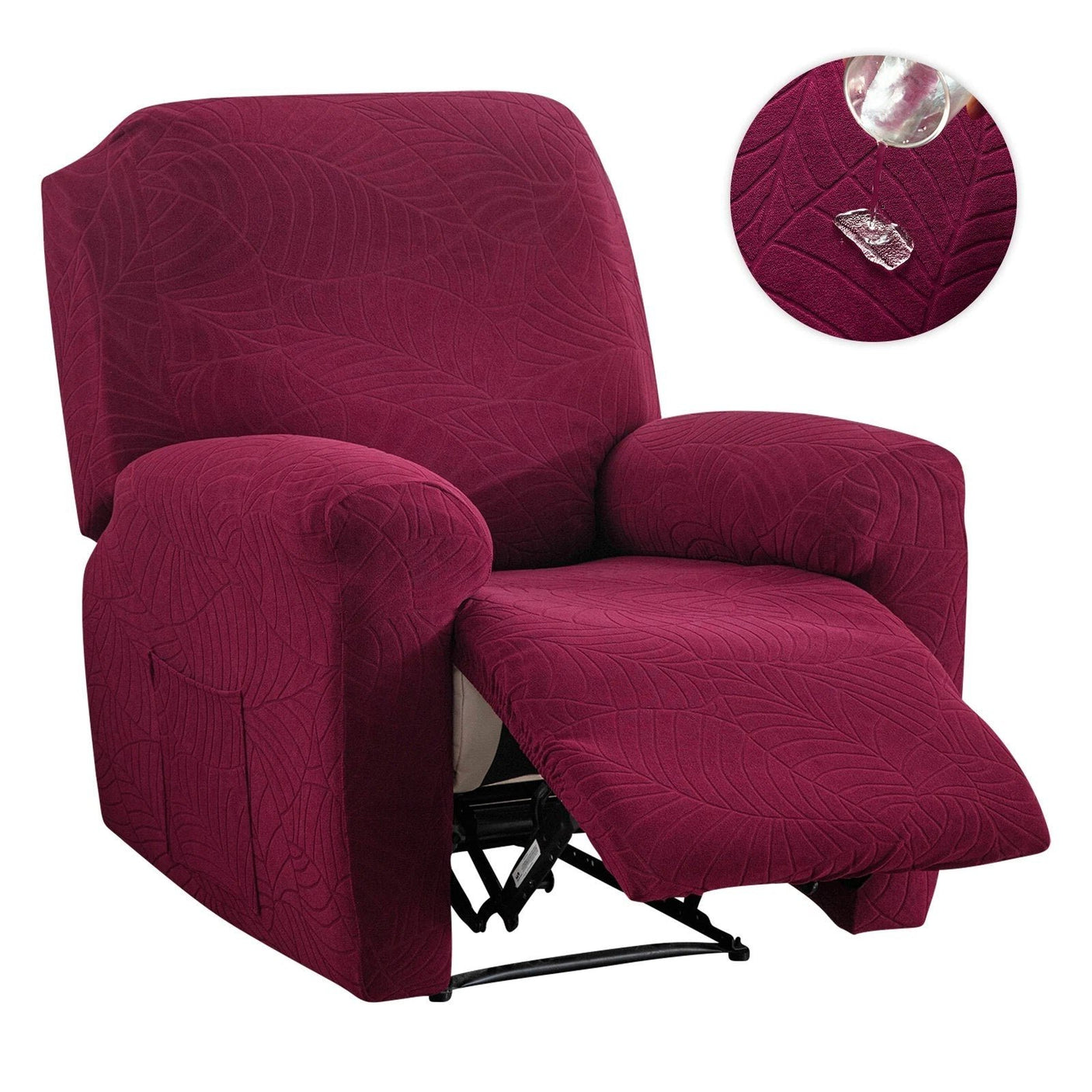 Housse de fauteuil relax imperméable bordeaux Casaharmony