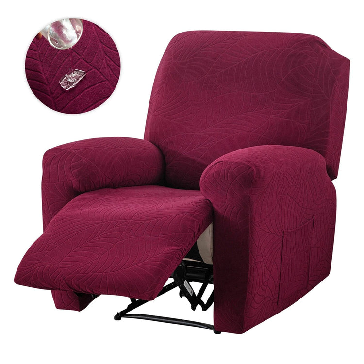 Housse de fauteuil relax imperméable bordeaux Casaharmony