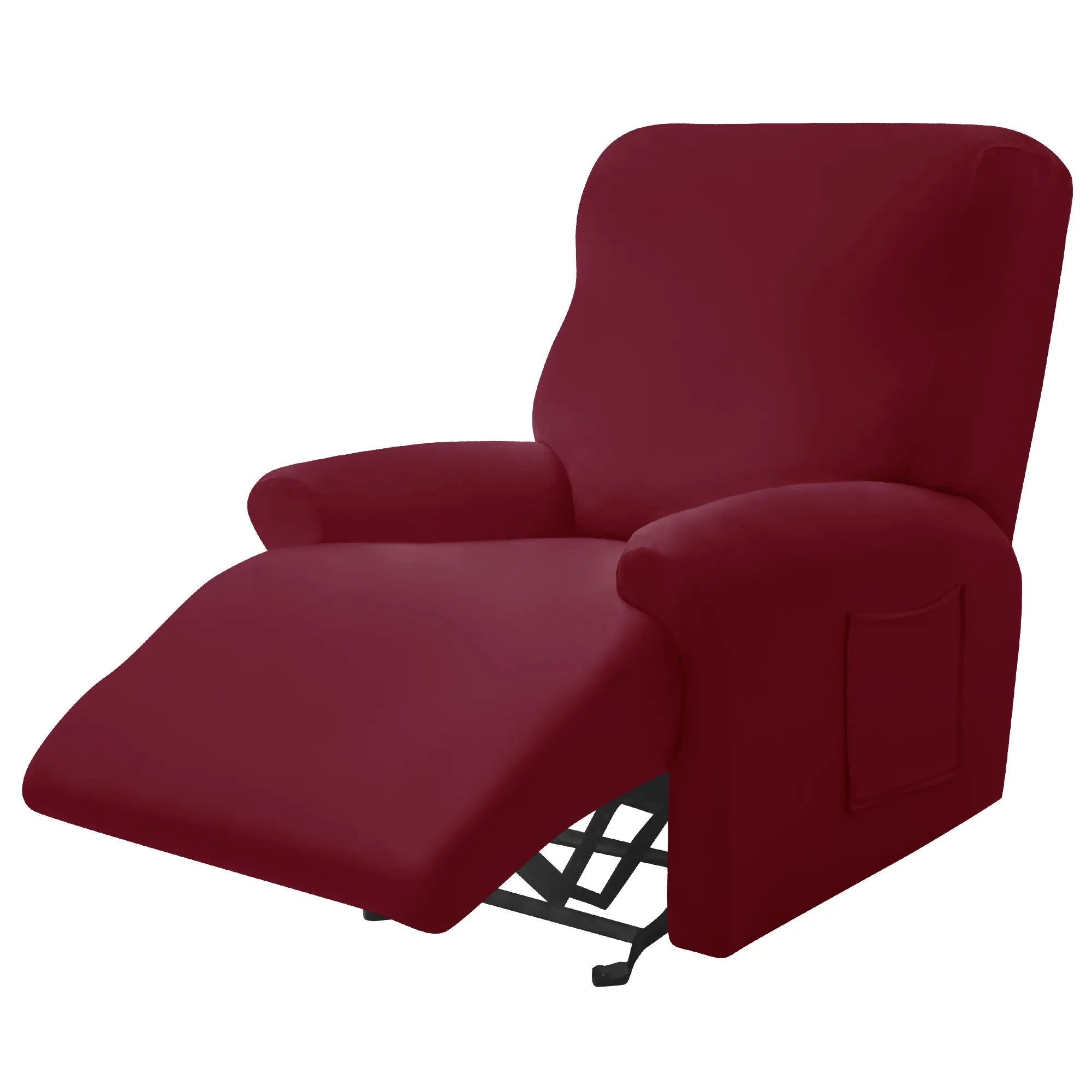 Housse pour fauteuil relax 4 pièces bordeaux Casaharmony