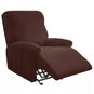 Housse pour fauteuil relax 4 pièces marron Casaharmony