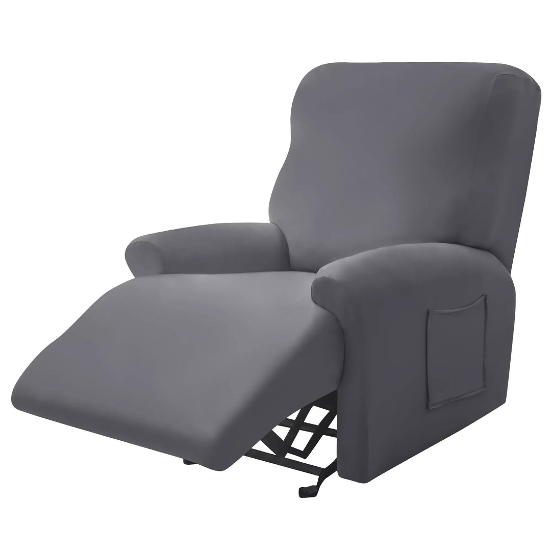 Housse pour fauteuil relax 4 pièces gris clair Casaharmony