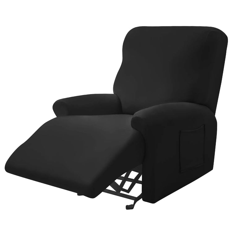 Housse pour fauteuil relax 4 pièces noir Casaharmony