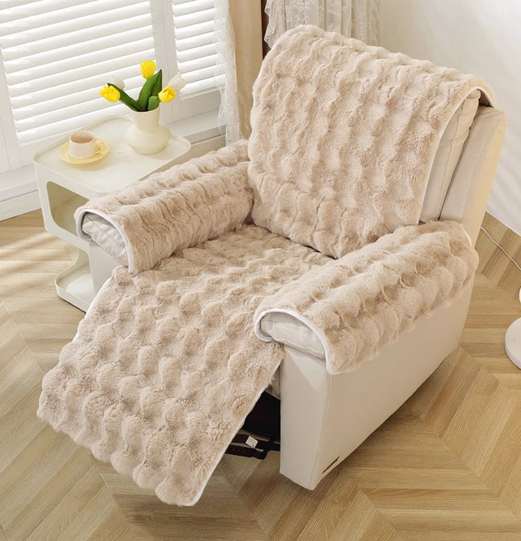 Housses fauteuil relax avec repose-pied Casaharmony café