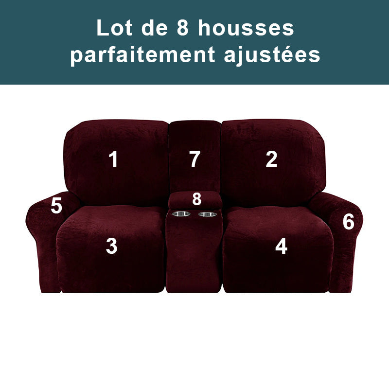 housses pour canapé relax 2 places Casaharmony bordeaux