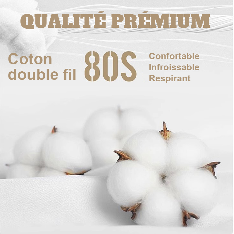 coton infroissable qualité premium