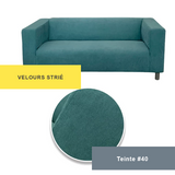 Housse pour canapé IKEA KLIPPAN velours strié 04