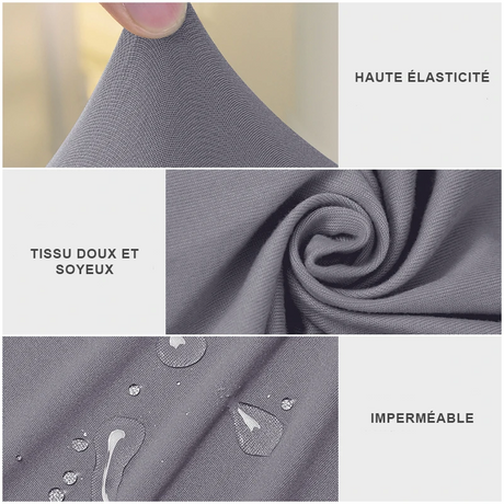 zoom tissu extensible imperméable gris 